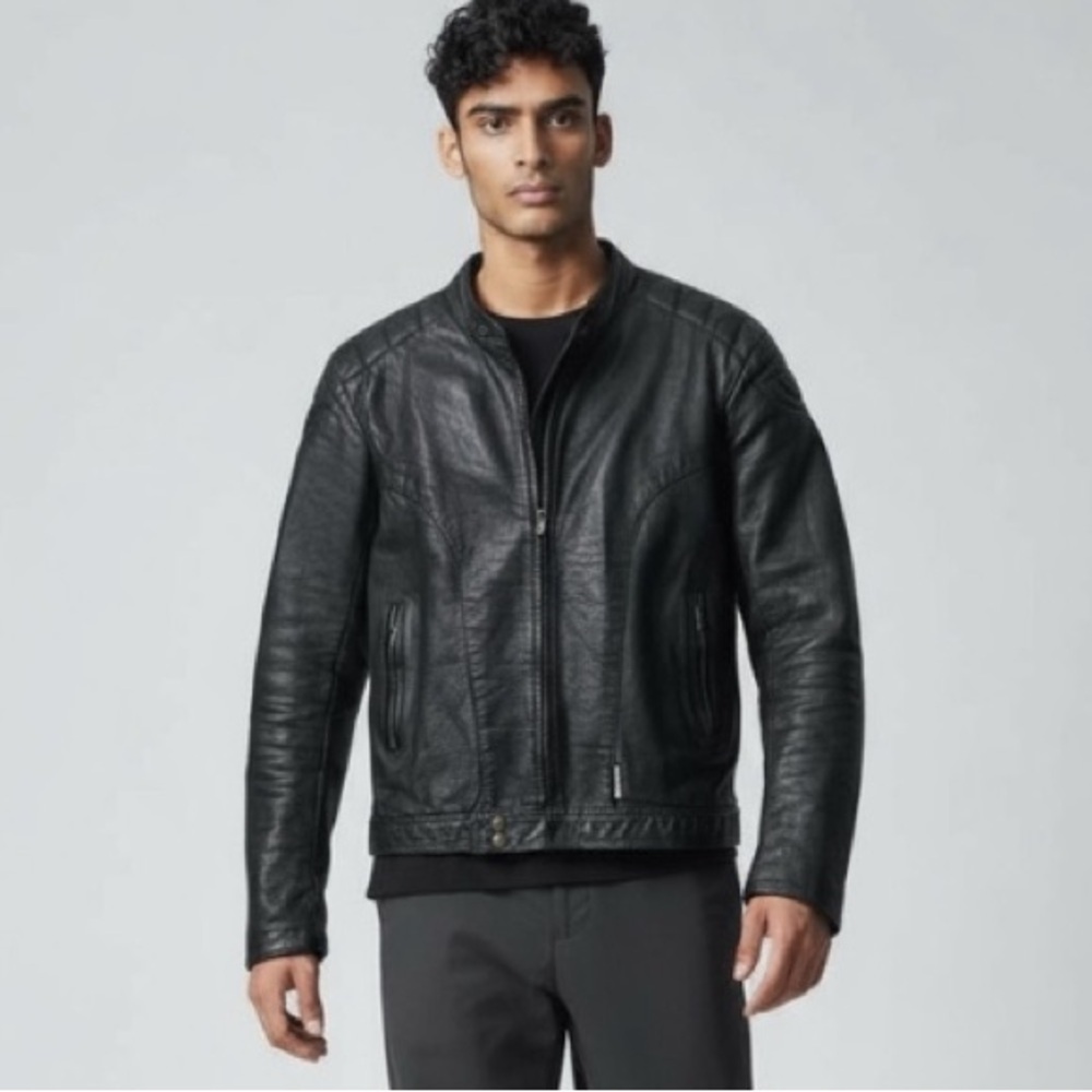 Walden Miller Australian made Mens Thick Black Motorcycle Jacket